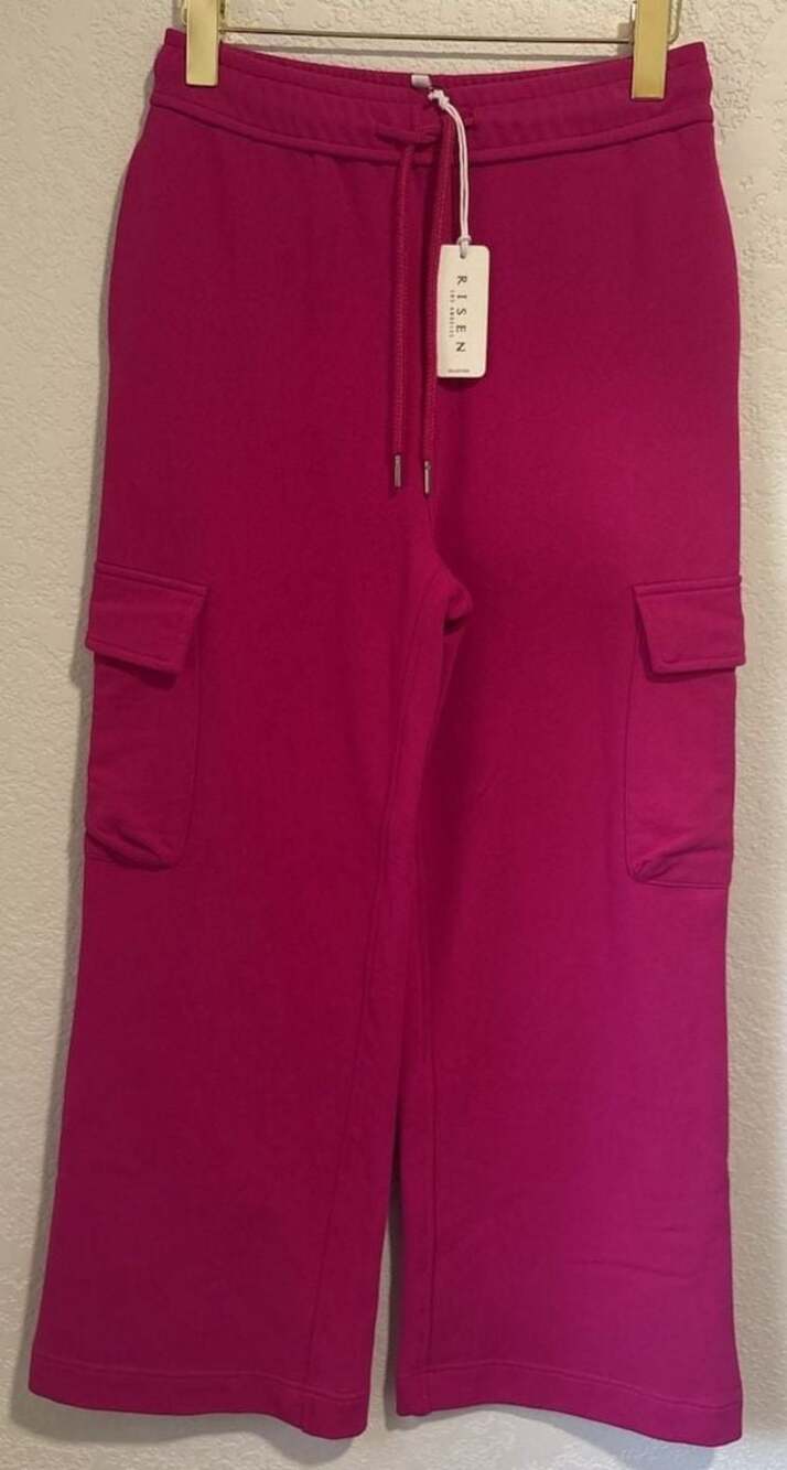Risen Fuchsia Cargo Sweatpants, Size S